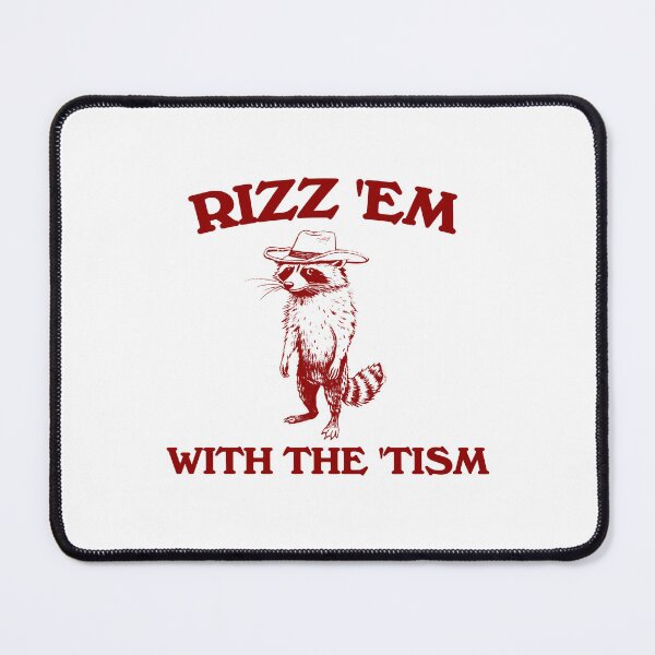 Item preview, Rizz Em With The Tism Vintage Style Shirt, Funny Raccoon Shirt, Autism Awareness, Meme T Shirt, Trash Panda designed and sold by samidsou.