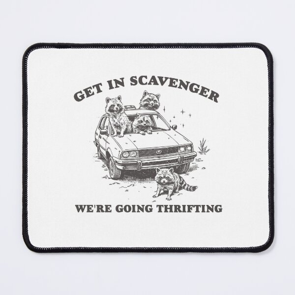 Item preview, Get In Scavenger We're Going Thrifting Vintage Style Shirt, Retro Cartoon T Shirt, Weird T Shirt, Meme T Shirt, Trash Panda designed and sold by samidsou.