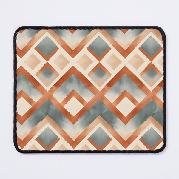 Artikelvorschau, Mid Century Modern Diamantmuster Terrakotta entworfen und verkauft von Prints and Lifestyle.