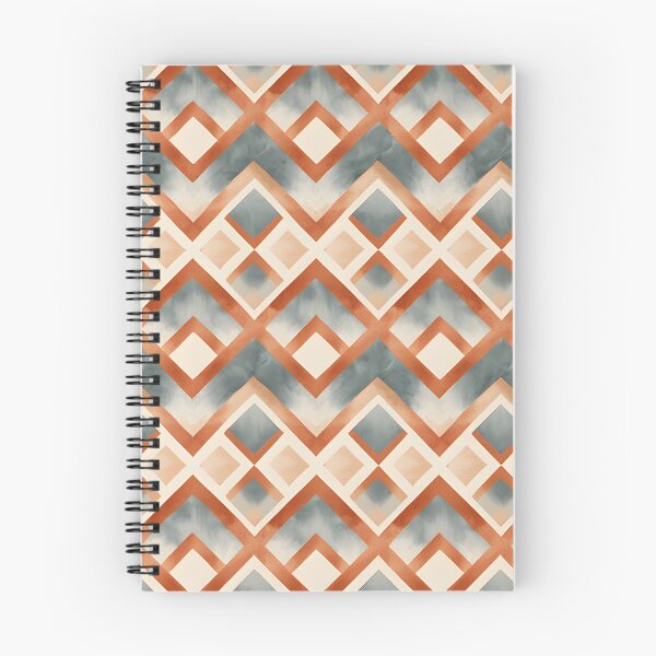 Artikelvorschau, Mid Century Modern Diamantmuster Terrakotta entworfen und verkauft von Prints and Lifestyle.