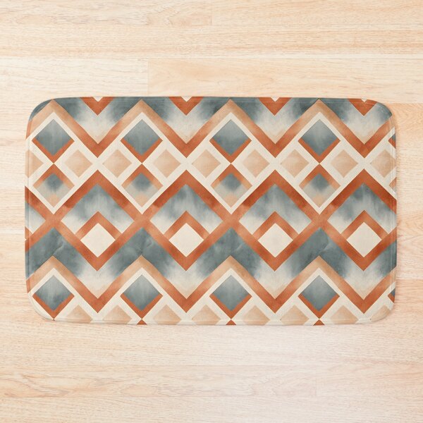 Item preview, Mid Century Modern  Diamond Pattern Terra Cotta  designed and sold by Prints and Lifestyle.