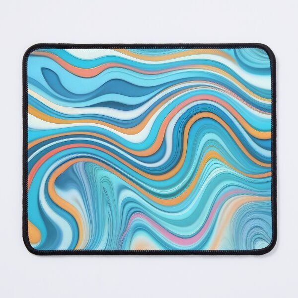 Item preview, Modern Retro Liquid Swirls Abstract Swirly Lines Contemporary Art 1 of 4 designed and sold by Beachy.