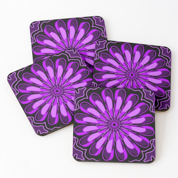 Item preview, Purple and pink abstract geometric flower design  designed and sold by Stefrait-7.