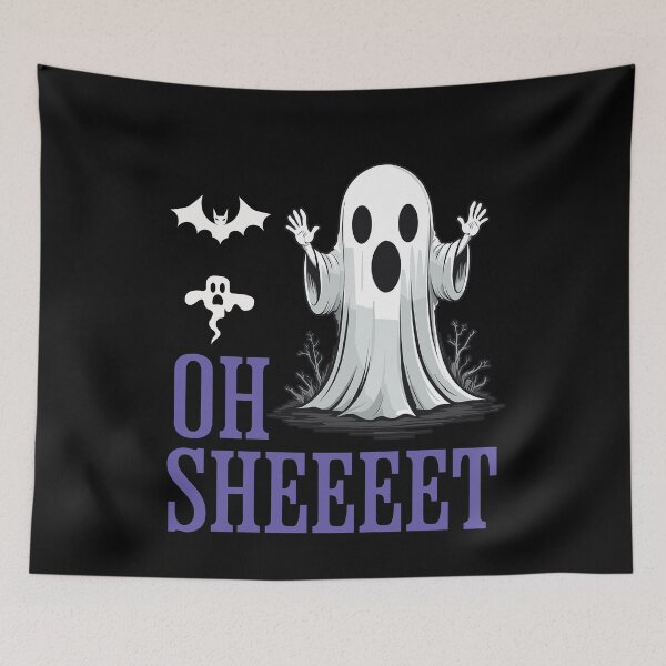 Item preview, Oh Sheeet Halloween Lustig Gespenst Design designed and sold by LuminOrb.