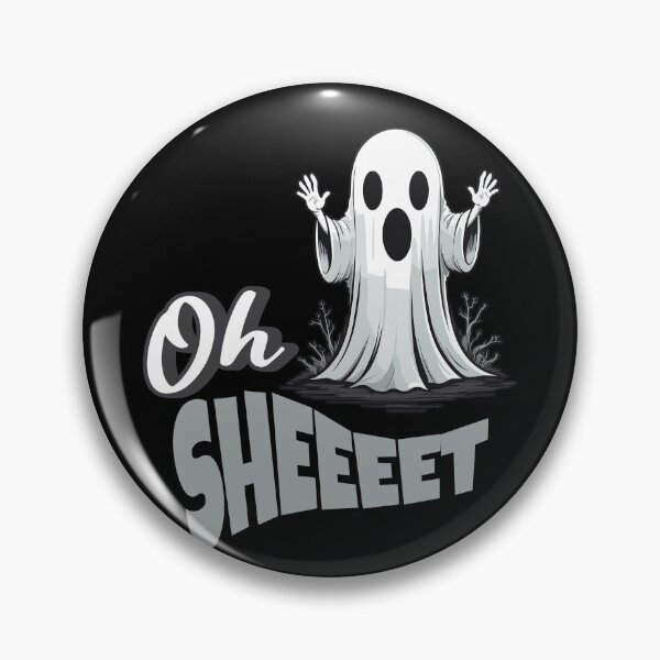 Item preview, Oh Sheeeet Funny Ghost Halloween Design designed and sold by LuminOrb.