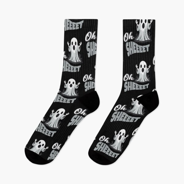 Item preview, Oh Sheeeet Funny Ghost Halloween Design designed and sold by LuminOrb.