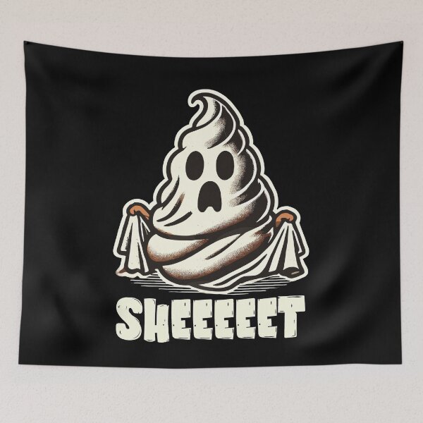 Item preview, Halloween Kacke Sheet Ghost Design Fun designed and sold by LuminOrb.