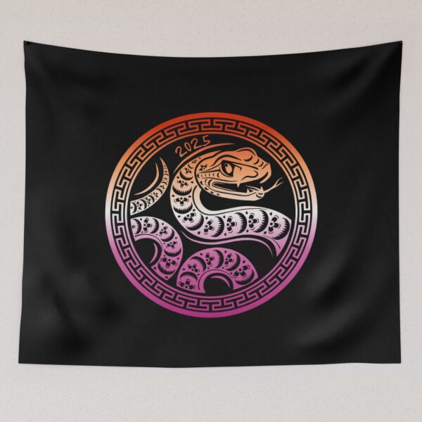 Item preview, Year of the Snake, Lesbian Flag, Chinese wood snake Graphic, Chinese Zodiac, Wood Snake, Chinese Graphic,  designed and sold by PrideBeProud.
