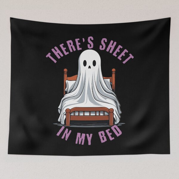 Item preview, Halloween Ghost Funny Bed Quote designed and sold by LuminOrb.