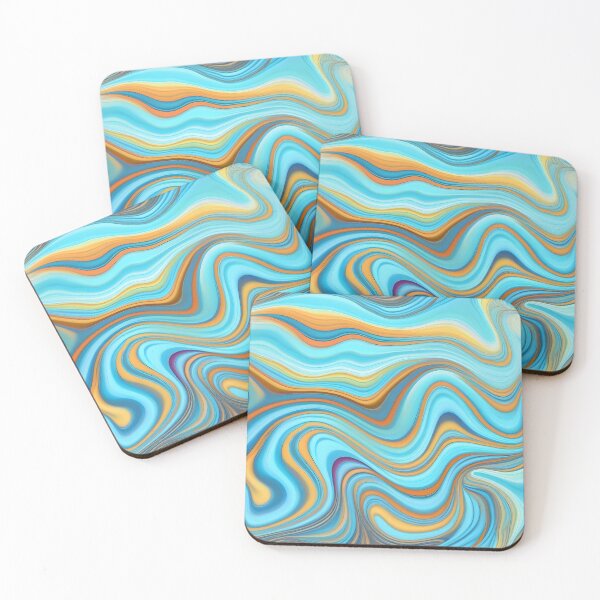 Item preview, Modern Retro Liquid Swirls Abstract Swirly Lines Contemporary Art 2 of 4 designed and sold by Beachy.