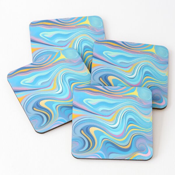 Item preview, Modern Retro Liquid Swirls Abstract Swirly Lines Contemporary Art 3 of 4 designed and sold by Beachy.