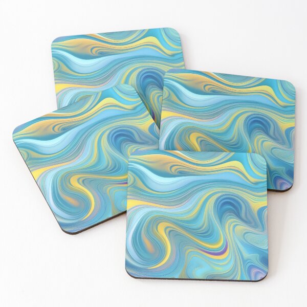 Item preview, Modern Retro Liquid Swirls Abstract Swirly Lines Contemporary Art 4 of 4 designed and sold by Beachy.