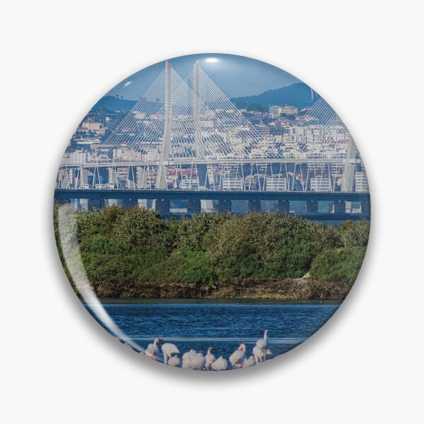 Item preview, Vasco de Gama Bridge and Flamingos designed and sold by Joy Goldman.