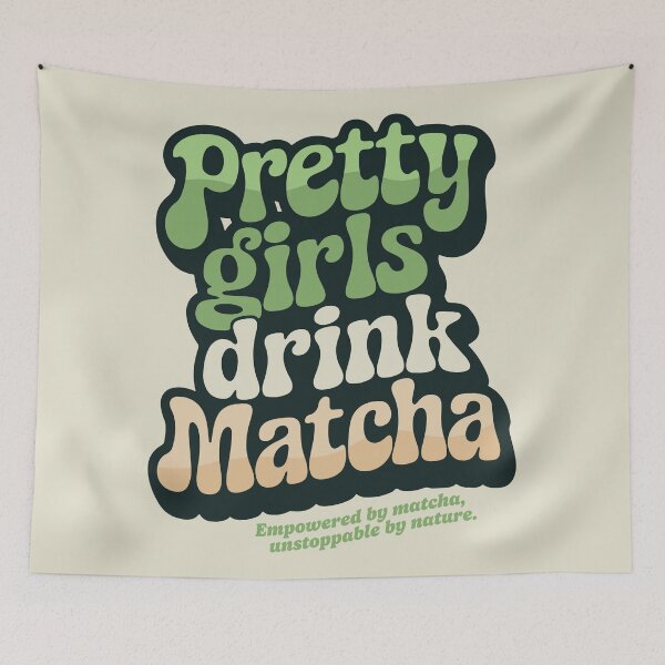 Item preview, Pretty Girls Drink Matcha, Retro 60s 70s Matcha Lovers designed and sold by emmjott.