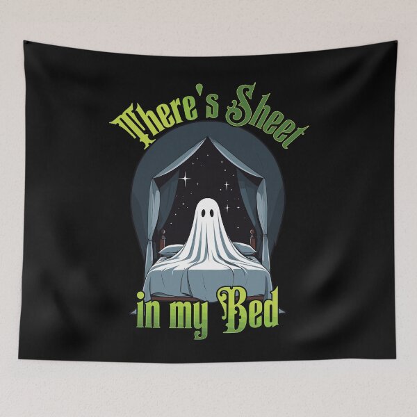 Item preview, Halloween Ghost Funny Bed Quote designed and sold by LuminOrb.