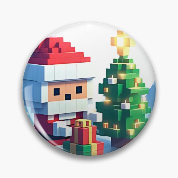 Item preview, Pixel Santa Decorating the Christmas Tree - Festive Holiday Sticker designed and sold by MxDesign-RJ.