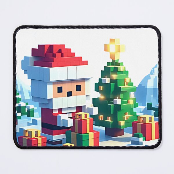Item preview, Pixel Santa Decorating the Christmas Tree - Festive Holiday Sticker designed and sold by MxDesign-RJ.