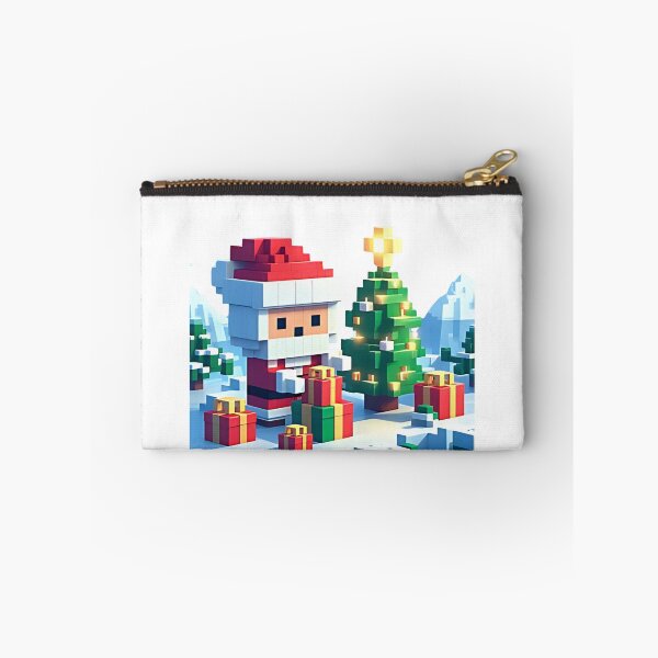 Item preview, Pixel Santa Decorating the Christmas Tree - Festive Holiday Sticker designed and sold by MxDesign-RJ.