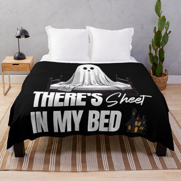 Item preview, Halloween Ghost Funny Bed Quote designed and sold by LuminOrb.