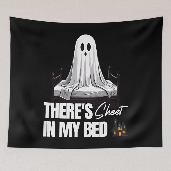Item preview, Halloween Ghost Funny Bed Quote designed and sold by LuminOrb.