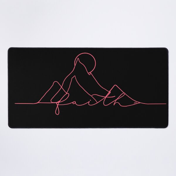 Item preview, Faith Can Move Mountains- Pink on Black designed and sold by Pundorables.