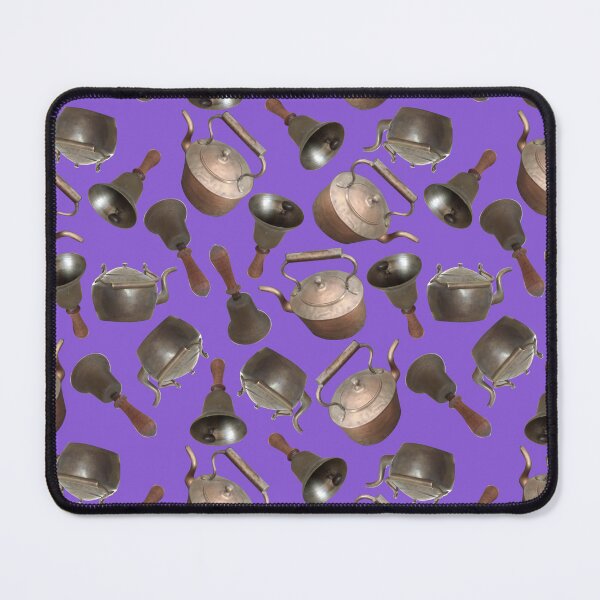 Item preview, Antique Bells and Copper Kettles on Red Violet designed and sold by Art in My Loft.