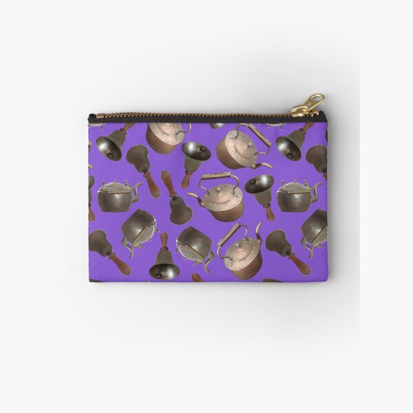 Item preview, Antique Bells and Copper Kettles on Red Violet designed and sold by Art in My Loft.