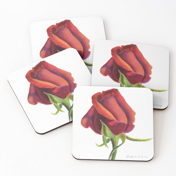 Artikelvorschau, Rote Rose - Blume - Rose Art entworfen und verkauft von JanetMGraham.