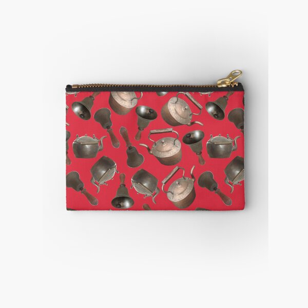Item preview, Antique Bells and Copper Kettles on Cherry Red designed and sold by Art in My Loft.