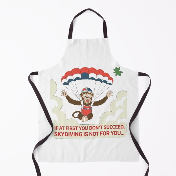 Item preview, Skydiving monkey, if at first you don't succeed, funnyfits70, Humor, Funny,  designed and sold by FunnyFits70.