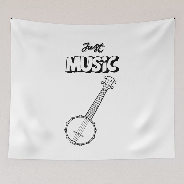 Item preview, Just Music: Banjo in Black & White designed and sold by OllisShop.