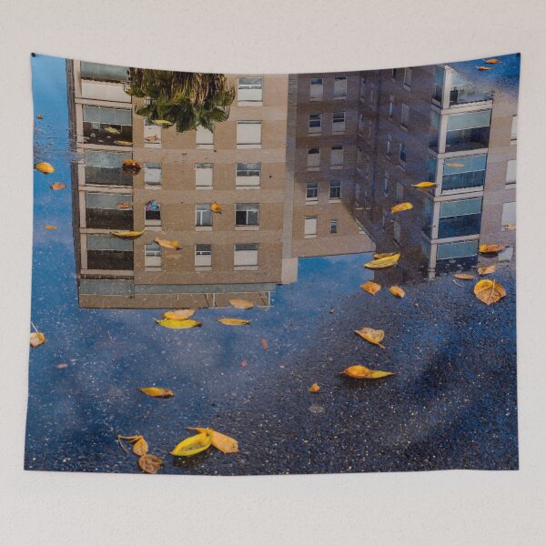 Item preview, Reflections in a Puddle, Leaves and Cityscape designed and sold by asun5.
