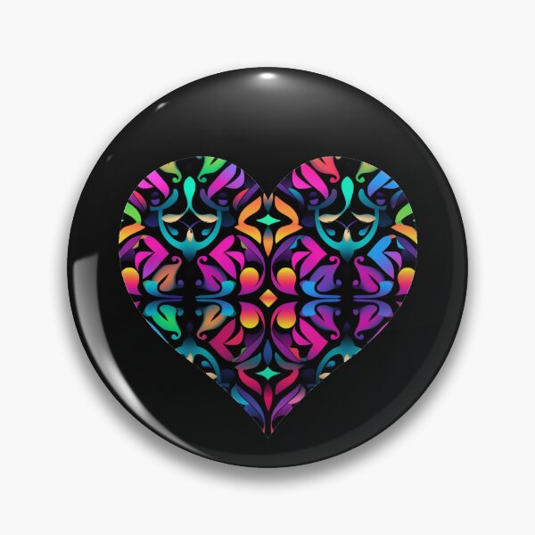 Item preview, Geometric motif love friendship connection heart neon colorful designed and sold by G-M-Designs.