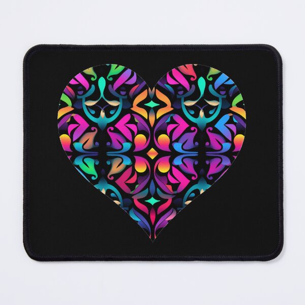 Item preview, Geometric motif love friendship connection heart neon colorful designed and sold by G-M-Designs.