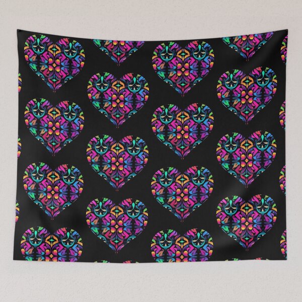 Item preview, Geometric motif love friendship connection heart neon colorful designed and sold by G-M-Designs.