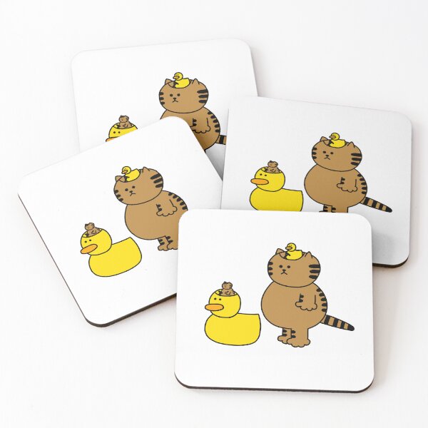 Item preview, a Cat in a duck toy and a Duck in a cat toy designed and sold by superbaechoo.
