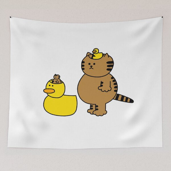 Item preview, a Cat in a duck toy and a Duck in a cat toy designed and sold by superbaechoo.