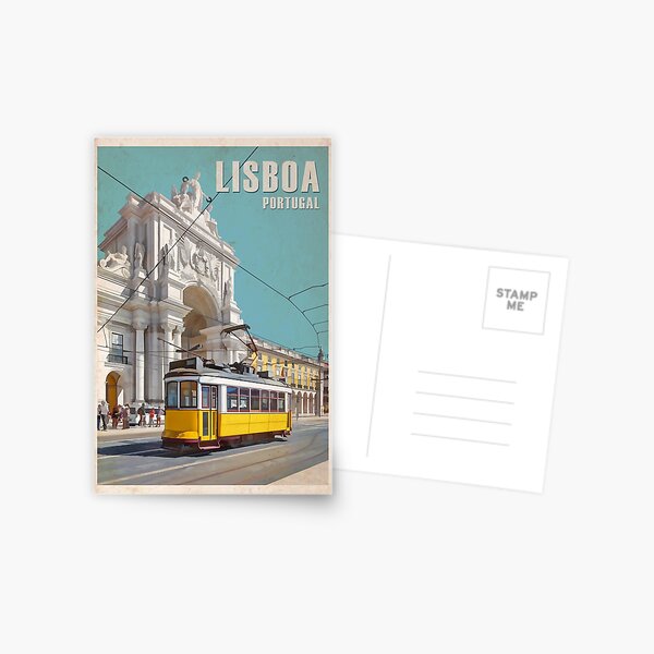 Aperçu de l'œuvre Tramway jaune, arcade de la rue Augusta, Lisbonne, Portugal créée et vendue par spjeart.