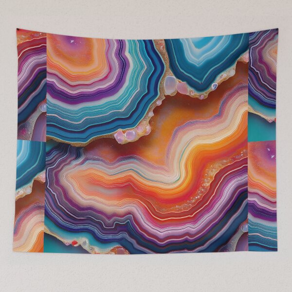 Item preview, Vibrant Geode Art – Bold Mineral Layers designed and sold by RaiyaTees.