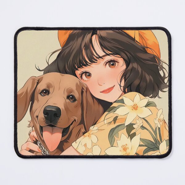 Item preview, Anime small girl with dog in city art designed and sold by TheArtistOf2022.