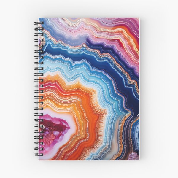 Item preview, Colourful Geode Layers – Abstract Mineral Art designed and sold by RaiyaTees.