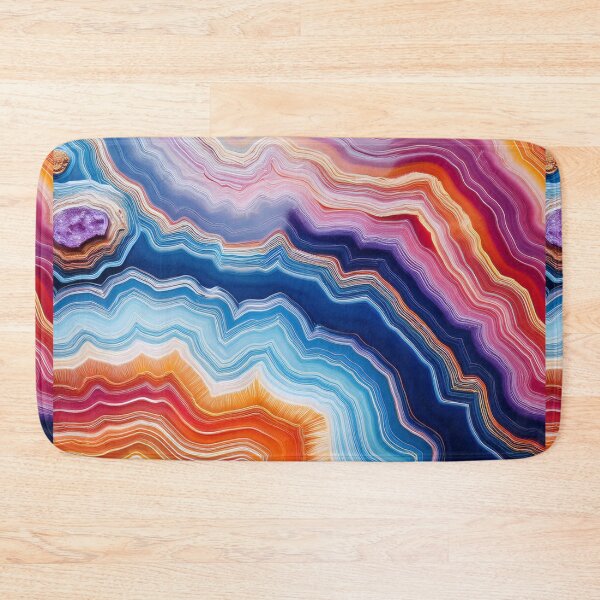 Item preview, Colourful Geode Layers – Abstract Mineral Art designed and sold by RaiyaTees.