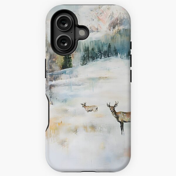 Item preview, deer in snowy landscape designed and sold by Teekosta.