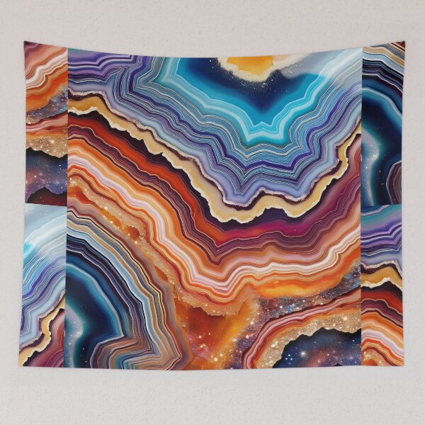 Item preview, Geode Art – Colorful Agate Crystal designed and sold by RaiyaTees.