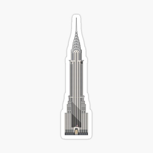 Item preview, The Chrysler Building New York Architectural Pixel Art Illustration designed and sold by aio.
