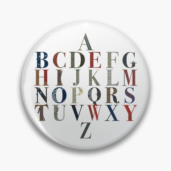 Item preview, Alphabet Inspired By Italian and French Vintage Textile Patterns designed and sold by NanisCorner.