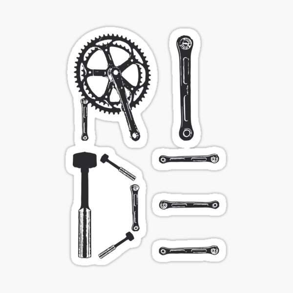 Ride - Vintage Bike Parts Design Sticker