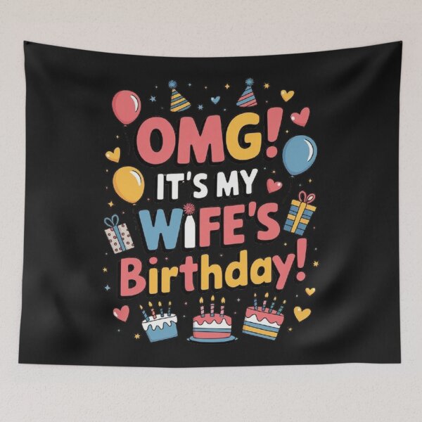 Item preview, Omg It's My Wife's Birthday Happy To Me You Husband designed and sold by SztylishDesigns.