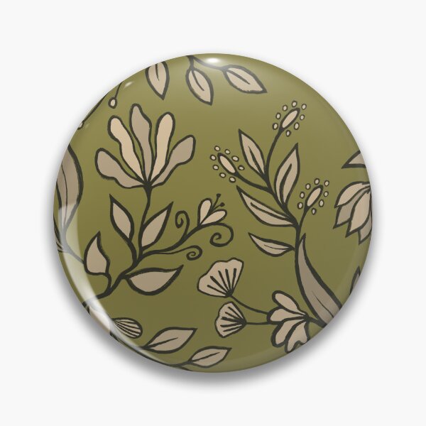 Item preview, Whimsical Flower Bouquet Olive Green 4-L designed and sold by MizFlaire.