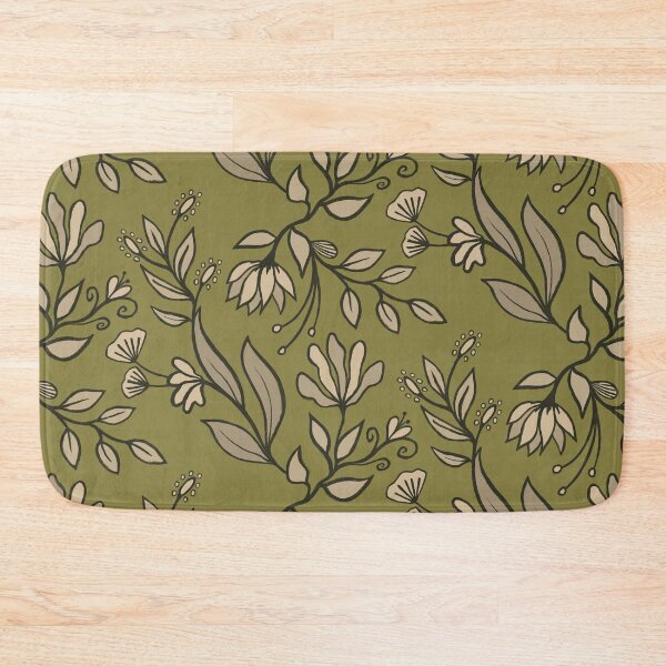 Item preview, Whimsical Flower Bouquet Olive Green 4-L designed and sold by MizFlaire.